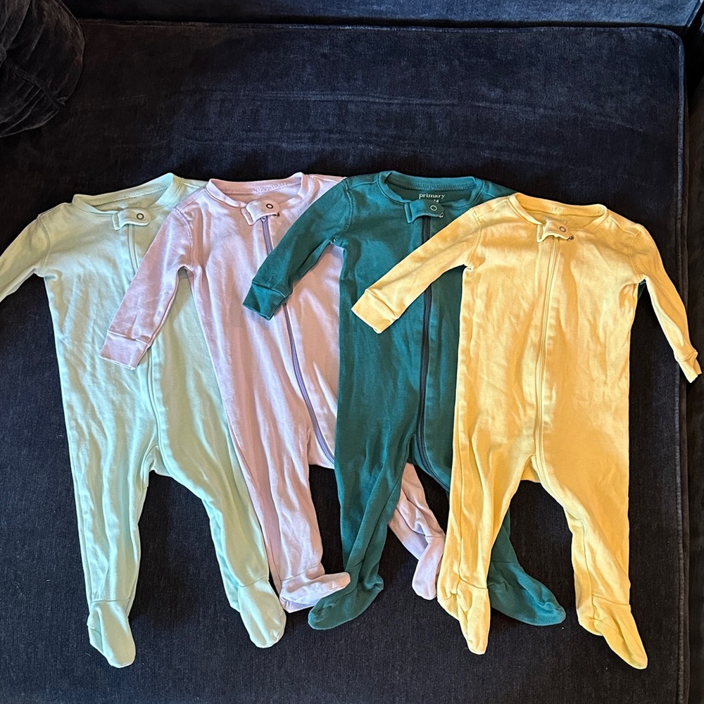 Primary Pajama Bundle 3-6 months